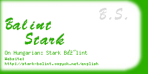 balint stark business card